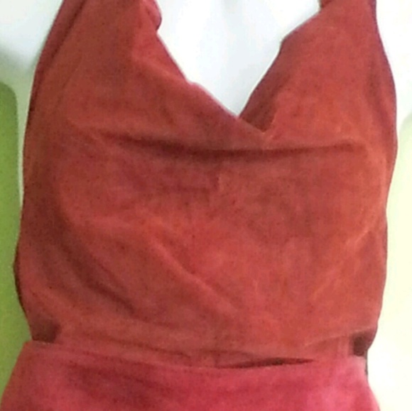 🔥Red Hot Suede Halter and Skirt Set🌵 - Picture 2 of 8
